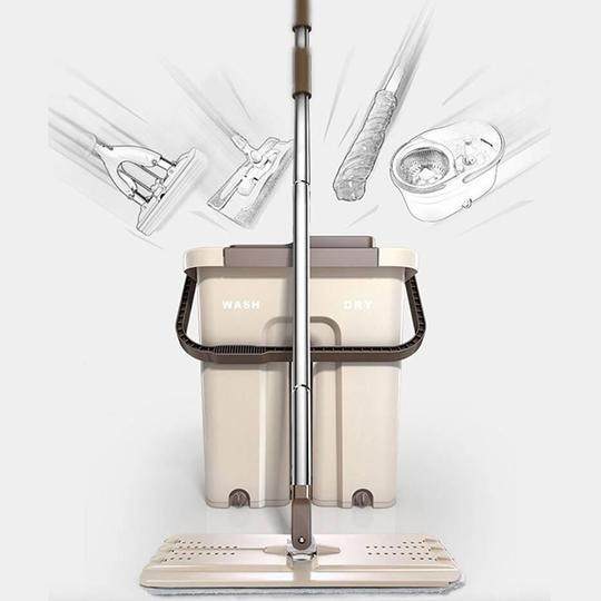 Hands-Free Flat Mop & Bucket Set