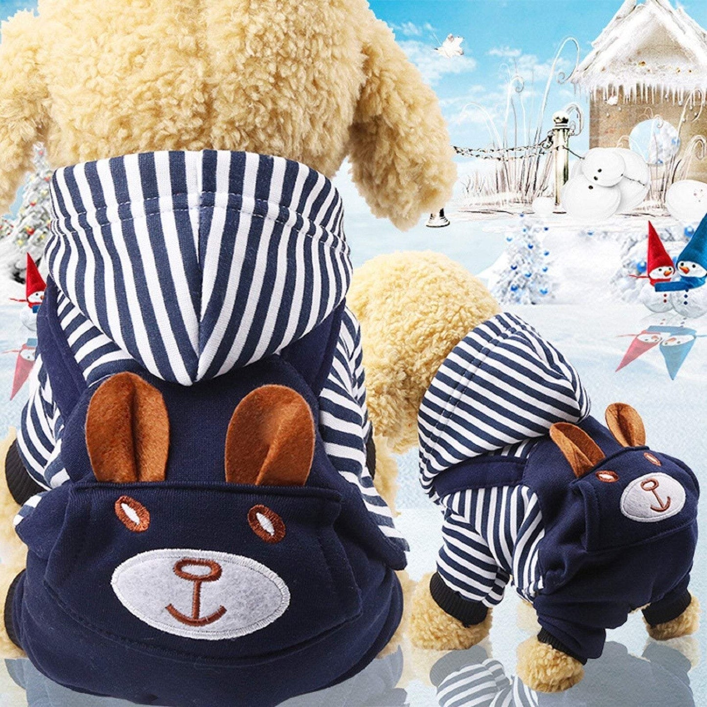 Striped Dog Hoodie