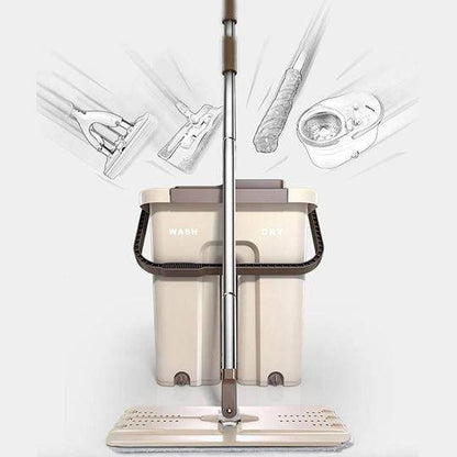 Hands-Free Flat Mop & Bucket Set
