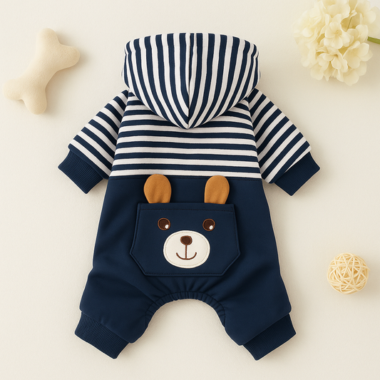 Striped Dog Hoodie