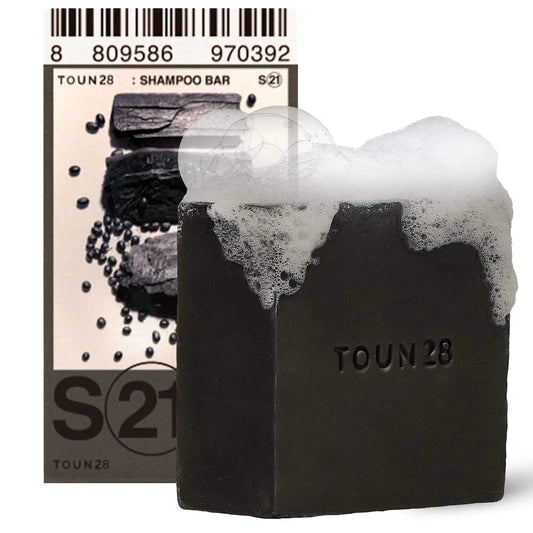 TOUN28 Volumizing Natural Organic Vegan Biotin Shampoo Bar for Hair Growth & Thickening Charcoal & Black Soybean for All Hair Types Paraben Sulfate Silicone & Cruelty Free Bar Soap Korean Haircare