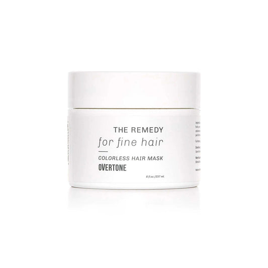 oVertone Haircare The Remedy for Fine Hair Colorless Hydrating Mask with Shea Butter & Coconut Oil Cruelty-Free 8 oz