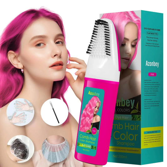 Pink Polar Hair Dye Shampoo for Gray Hair Polar Hair Care Polar Haircare Instant Dye Shampoo 4 in 1 Semi-Permanent Gray Hair CoverageChampu Para CanasHair Color Shampoo for Women & Men (Pink)